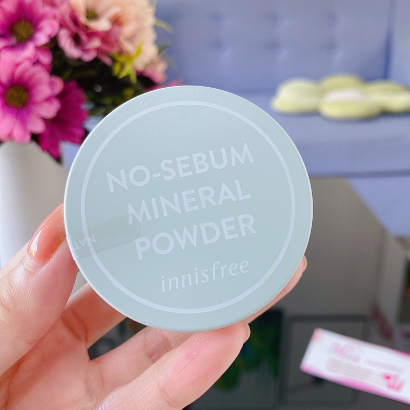 Phấn Phủ Bột Kiềm Dầu siêu mịn cho da hỗn hợp da dầu trang điểm Innisfree – No Sebum Mineral Powder 9g