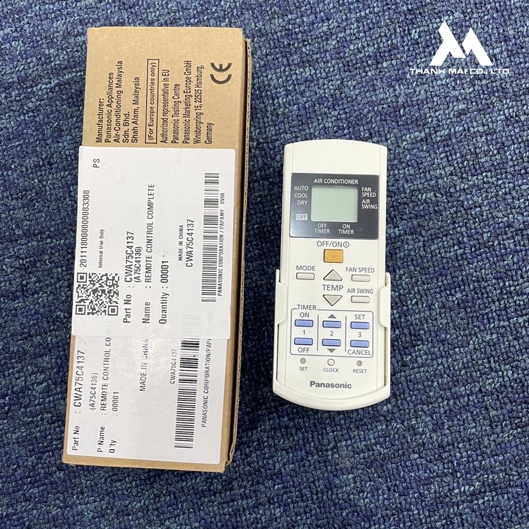 [Hàng chính hãng] Remote máy lạnh điều khiển từ xa DHKK mono Panasonic 1-2HP CS-YC9RKH-8/ CS-KC9QKH-8/ CS-KC9PKH
