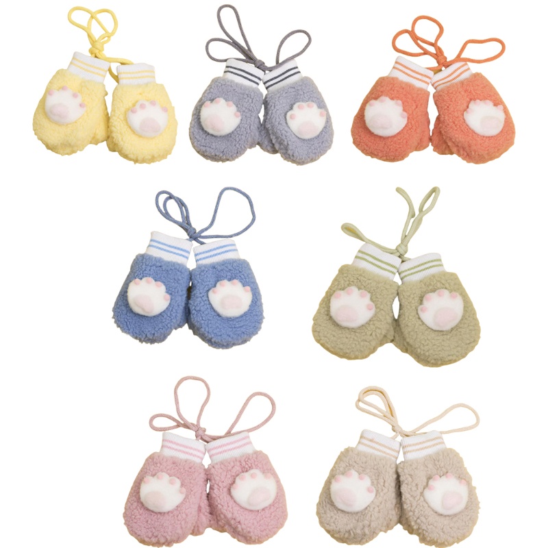 Găng Tay Hình Bàn Chân Gấu Hoạt Hình Giữ Ấm Mùa Đông