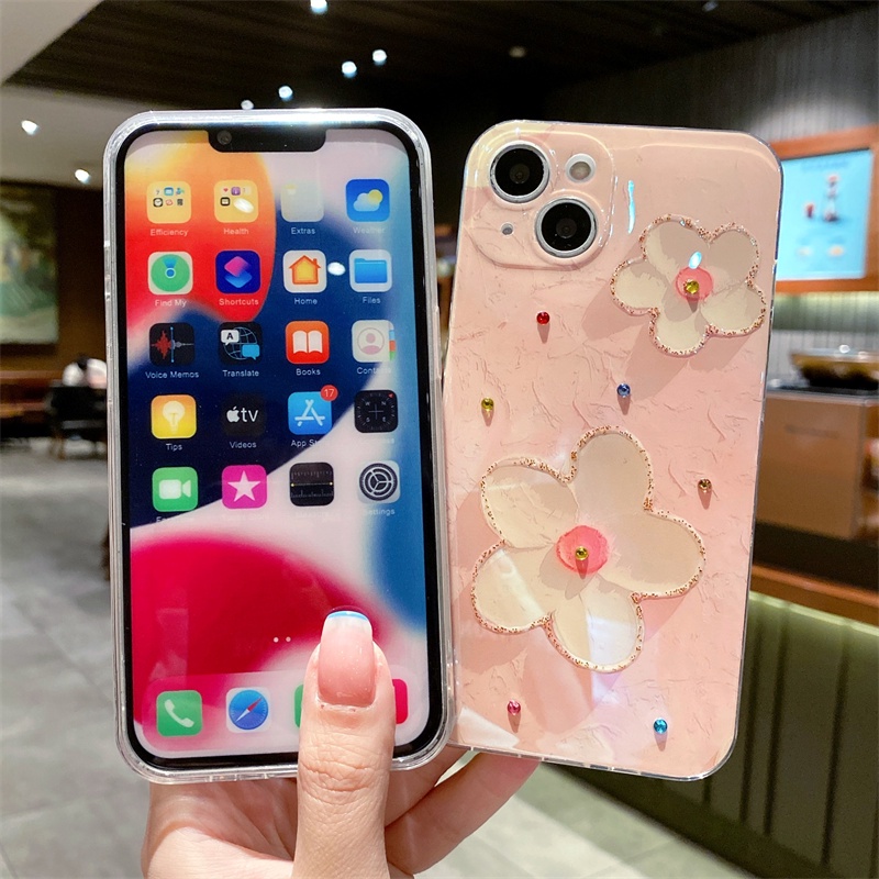 Ốp Điện Thoại Silicon Mềm Chống Vỡ Họa Tiết Tranh Sơn Dầu Cho iPhone14 13 12 11 Pro Max X XR XS Max