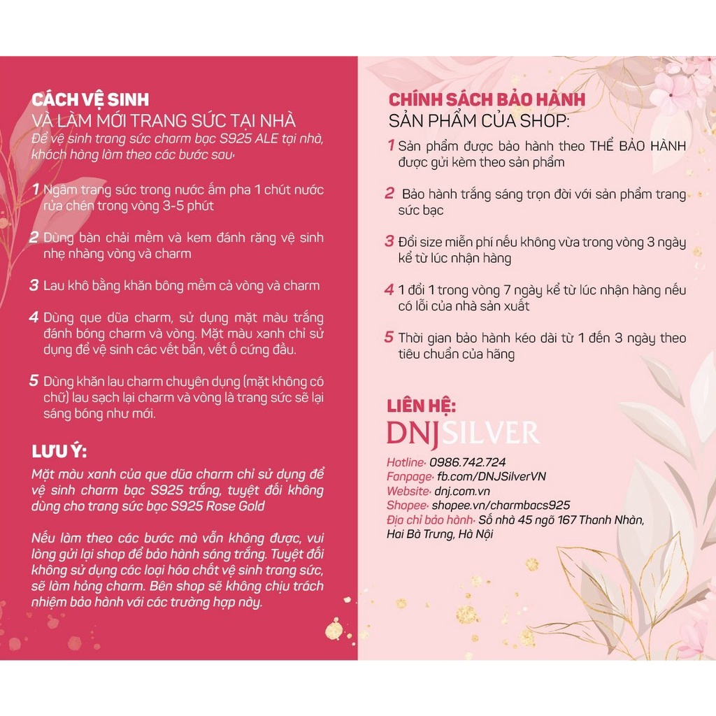[Hàng cao cấp] Charm bạc 925 cao cấp, hàng chuẩn bạc -Charm Pandora Club 2022 Ladybird &amp; Heart thích hợp để mix vòng tay