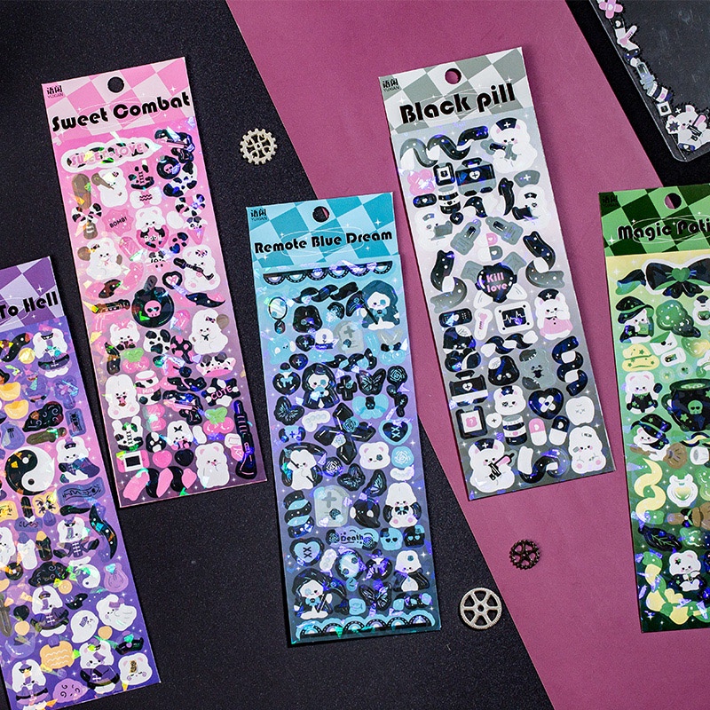 1 Sticker Dán Trang Trí Sổ Tay Hình Câu Nói Cổ Tích Gothic