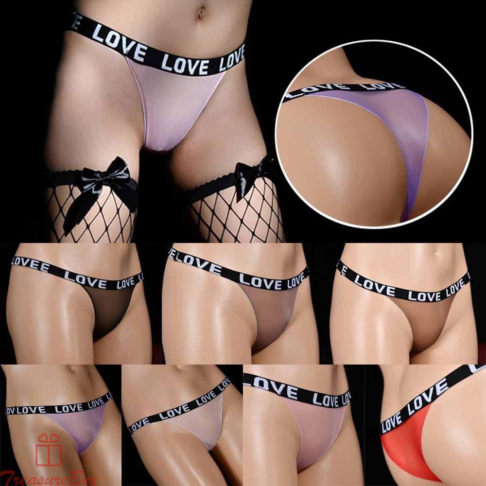 Women  Low-waist  Transparent Breathable Stretch Thong Seamless Briefs Panties  Close-fitting