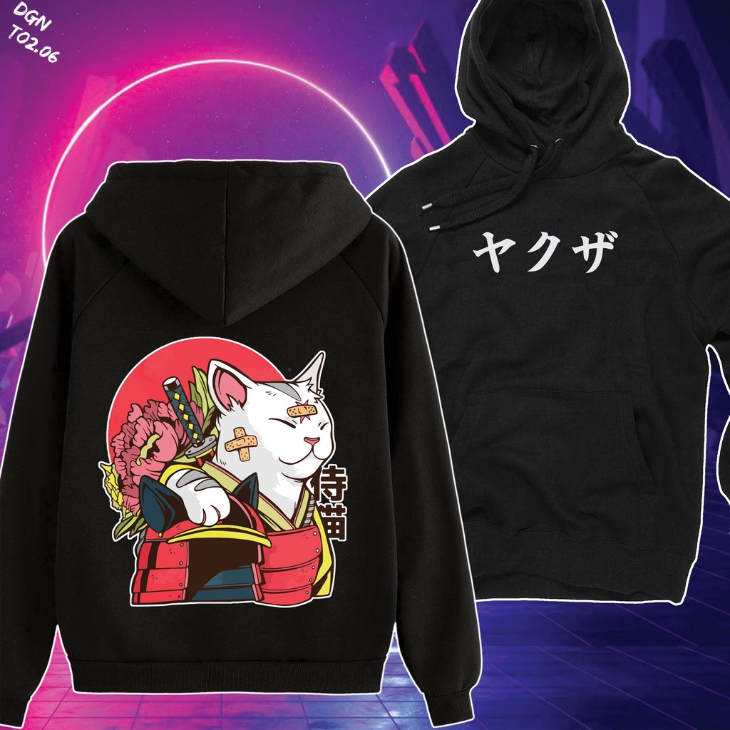 HOODIE ĐEN PHONG CÁCH NHẬT TO2.06