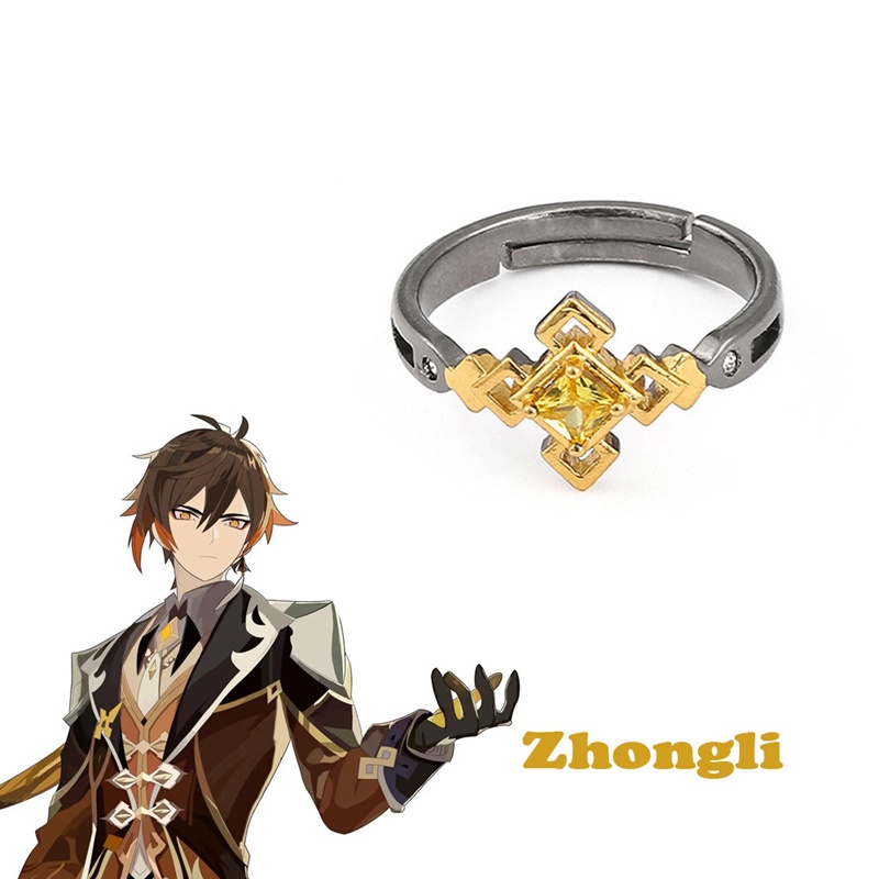 Nhẫn Thép Không Gỉ Hình Anime Genshin Impact