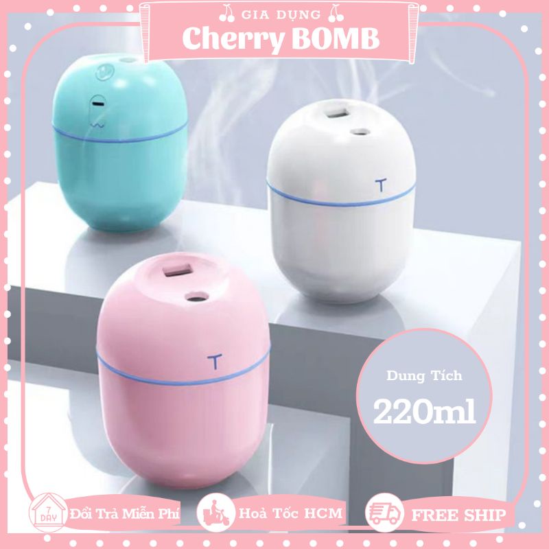 Máy Phun Sương Tinh Dầu Mini Tich Hợp Cổng USB Đèn Ngủ Thông Minh