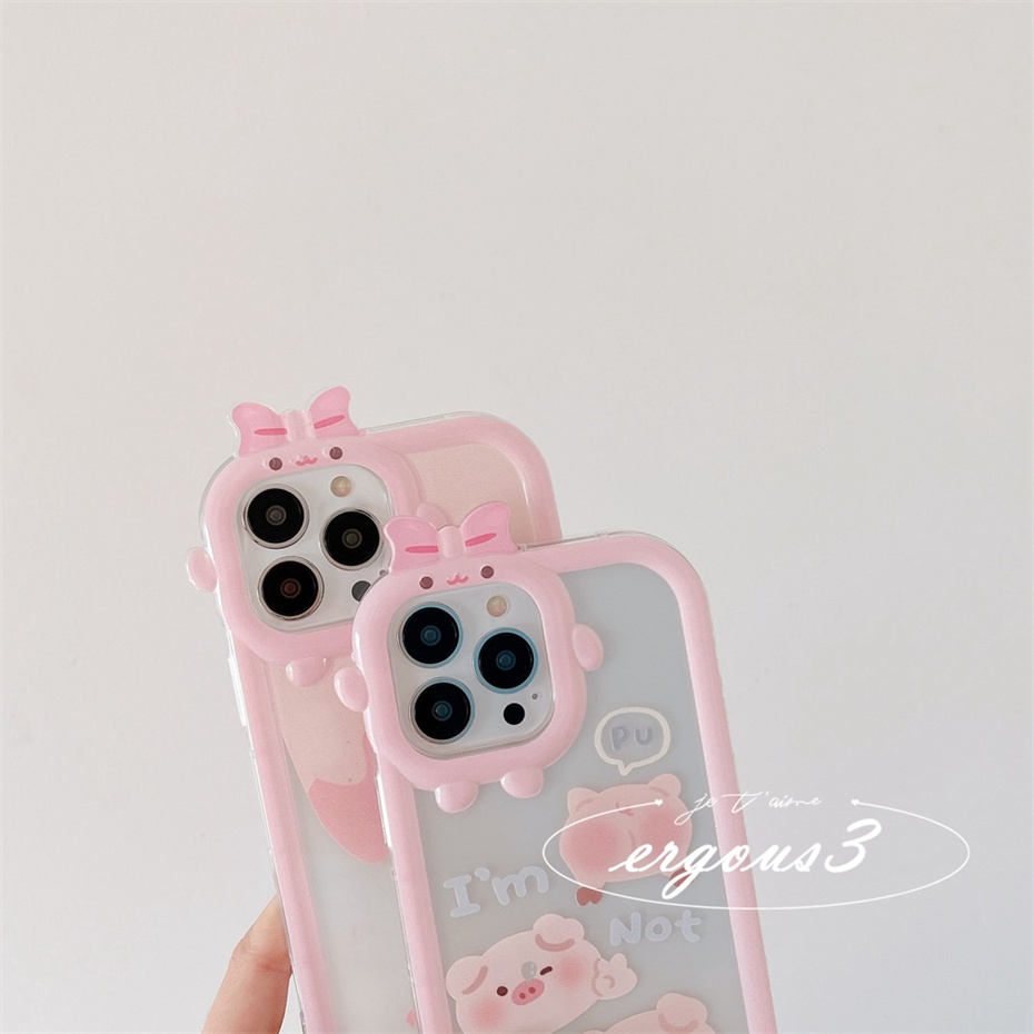 Ốp Điện Thoại Mềm Hình Heo Hồng Cho iPhone 14 13 12 11 Pro Max SE2020 X XR Xs Max 7 8 6 6s Plus