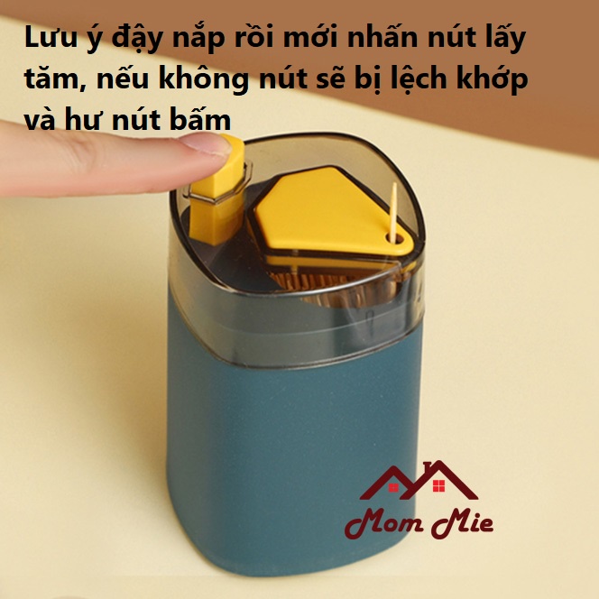 Hũ đựng tăm nút nhấn tự động, thiết kế trang nhã - Hộp đựng tăm - J140, K003
