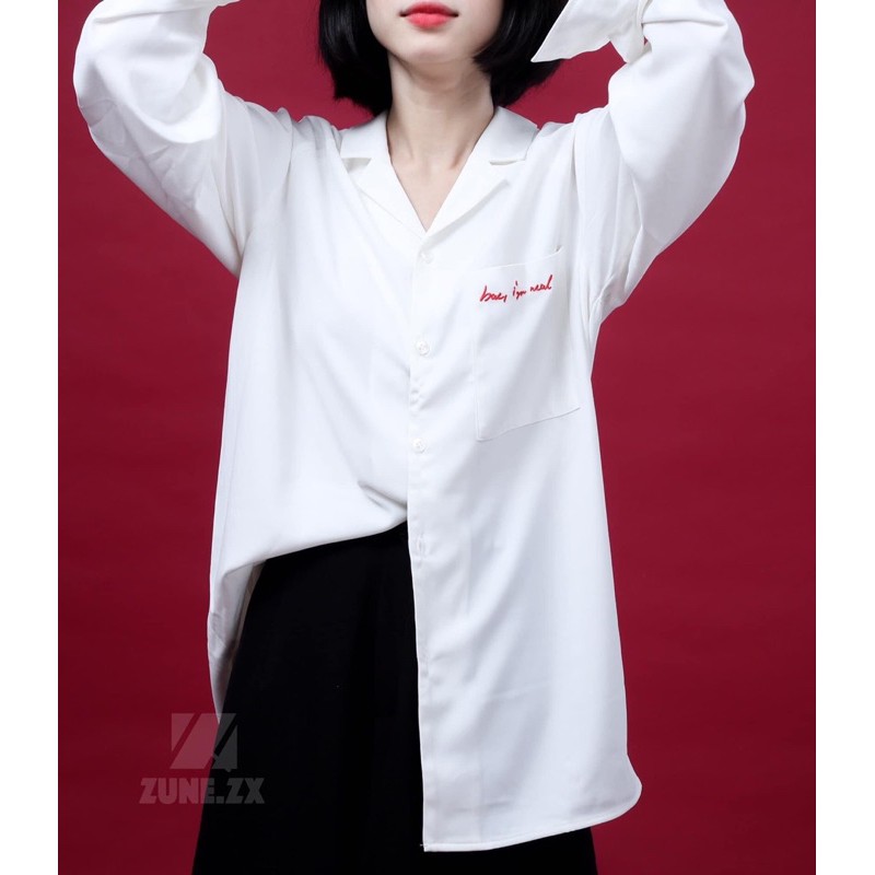 Áo sơ mi dài tay BAE I’M REAL SHIRT (Trắng) - ZUNEZX | BigBuy360 - bigbuy360.vn