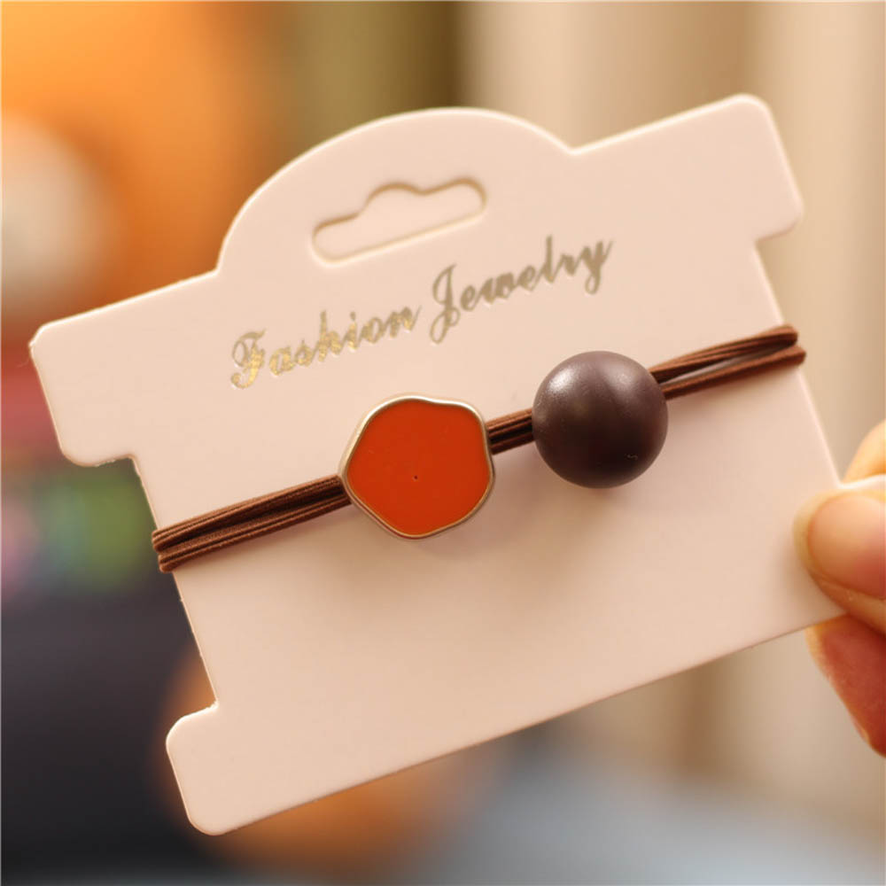 1 Dây Cột Tóc Hình Quả Bóng Phong Cách Retro