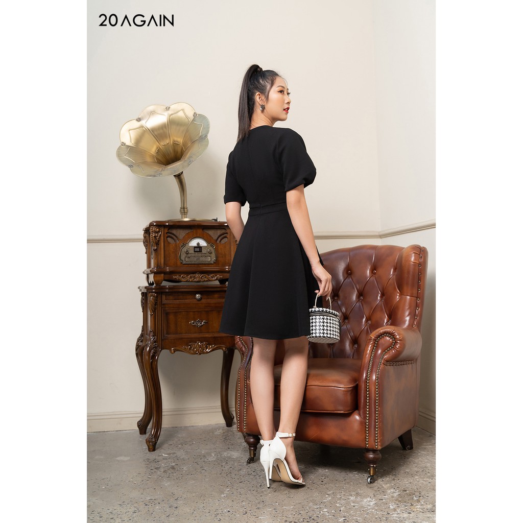 Đầm xòe xếp nơ thân trước 20Again - DEA0888 | BigBuy360 - bigbuy360.vn