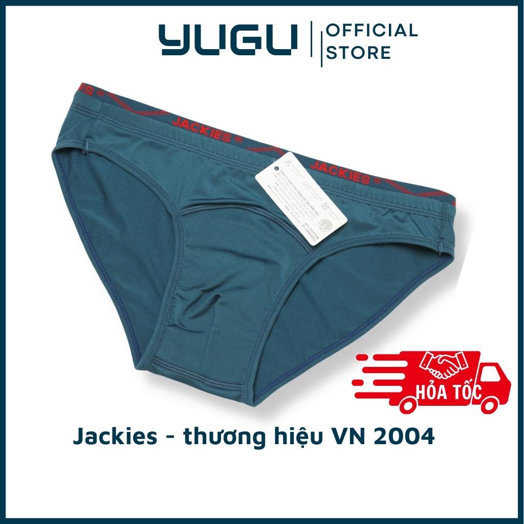 Quần lót nam thun lạnh cao cấp JACKIES Bn04 -YUGU- Quần sịp nam tam giác 40kg-90kg chính hãng Việt Nam, 1 chiếc, che tên