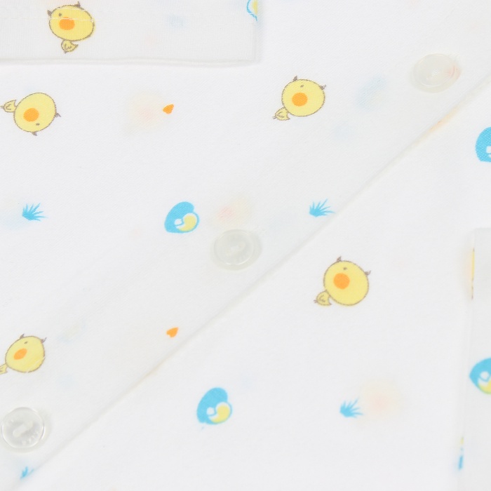 Áo sơ sinh dài tay Kiza in hình gà con