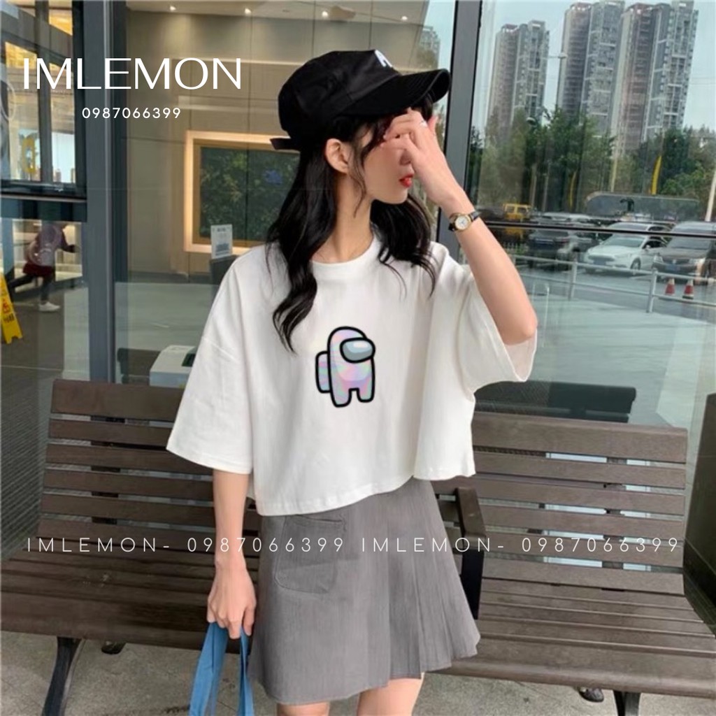 Áo Croptop Nữ Hoạ tiết AMONG US & GALAXY AMONG US Form Rộng, Dễ Thương Năng Động | BigBuy360 - bigbuy360.vn