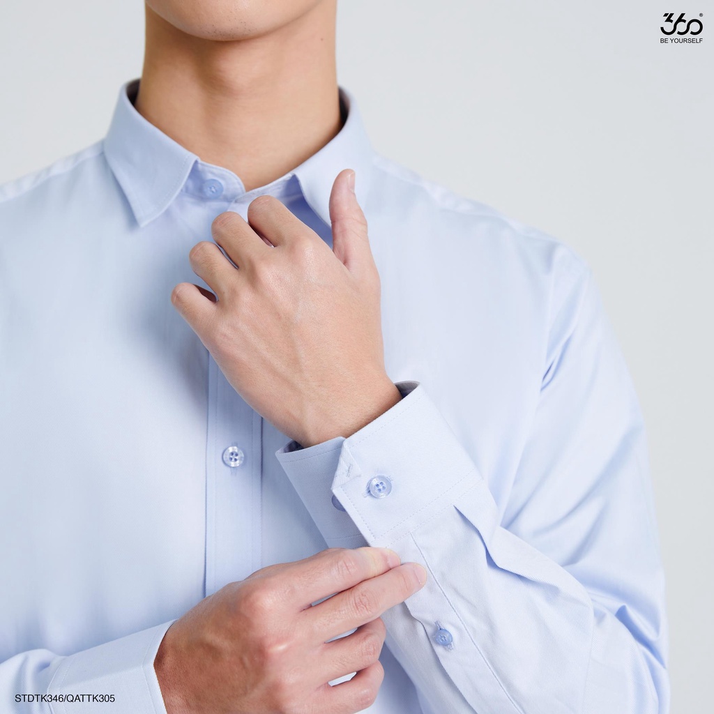 Áo sơ mi nam cổ bẻ thương hiệu 360 Boutique dài tay chất liệu sợi tre cao cấp - STDTK346