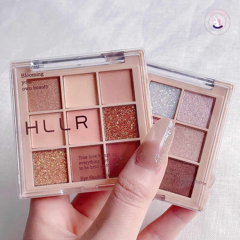 Bảng Phấn Mắt 9 Màu Lì Và Nhũ Lấp Lánh Lâu Trôi Cho Nữ