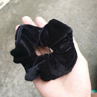  Cột tóc nhung trơn màu đen 10-12cm(Ảnh thật)