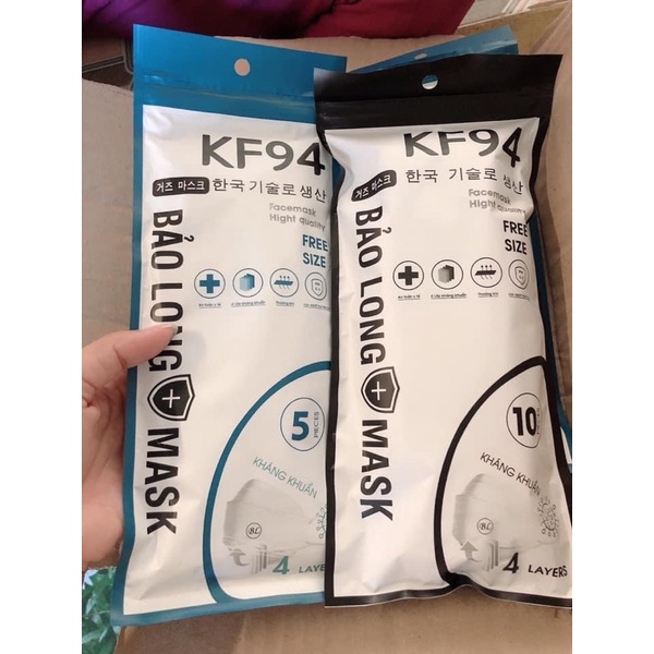 Khẩu Trang 4D KF94 Hoàng Dũng , HD An Phong , Bảo Long mask tiêu chuẩn Hàn Quốc - Chính Hãng