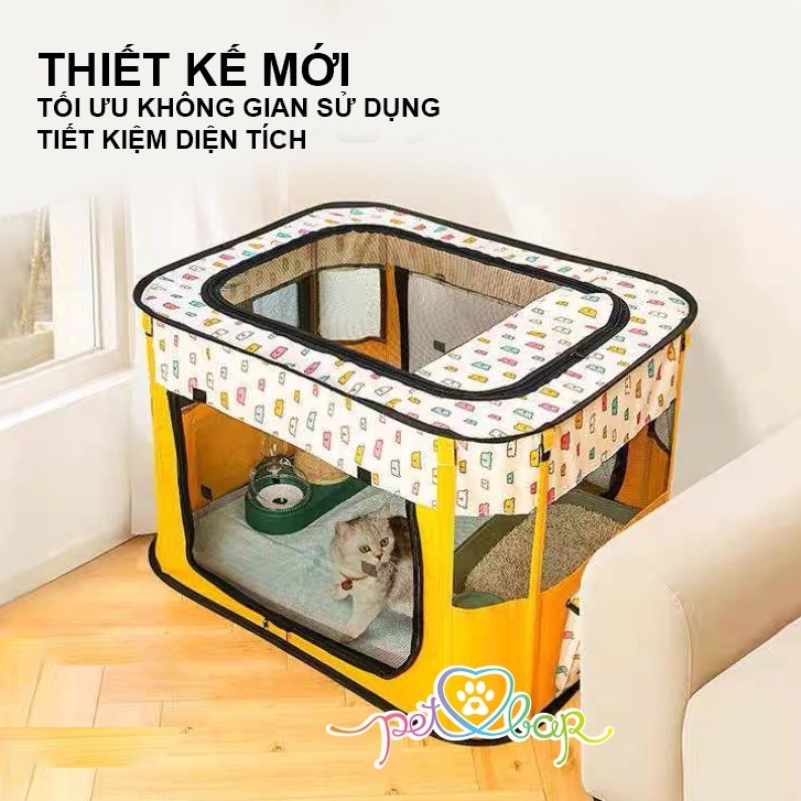 Nhà cho chó mèo thiết kế hình chữ nhật cải tiến mới giúp lưu thông khí và tối ưu không gian sử dụng - Ổ đẻ cho thú cưng