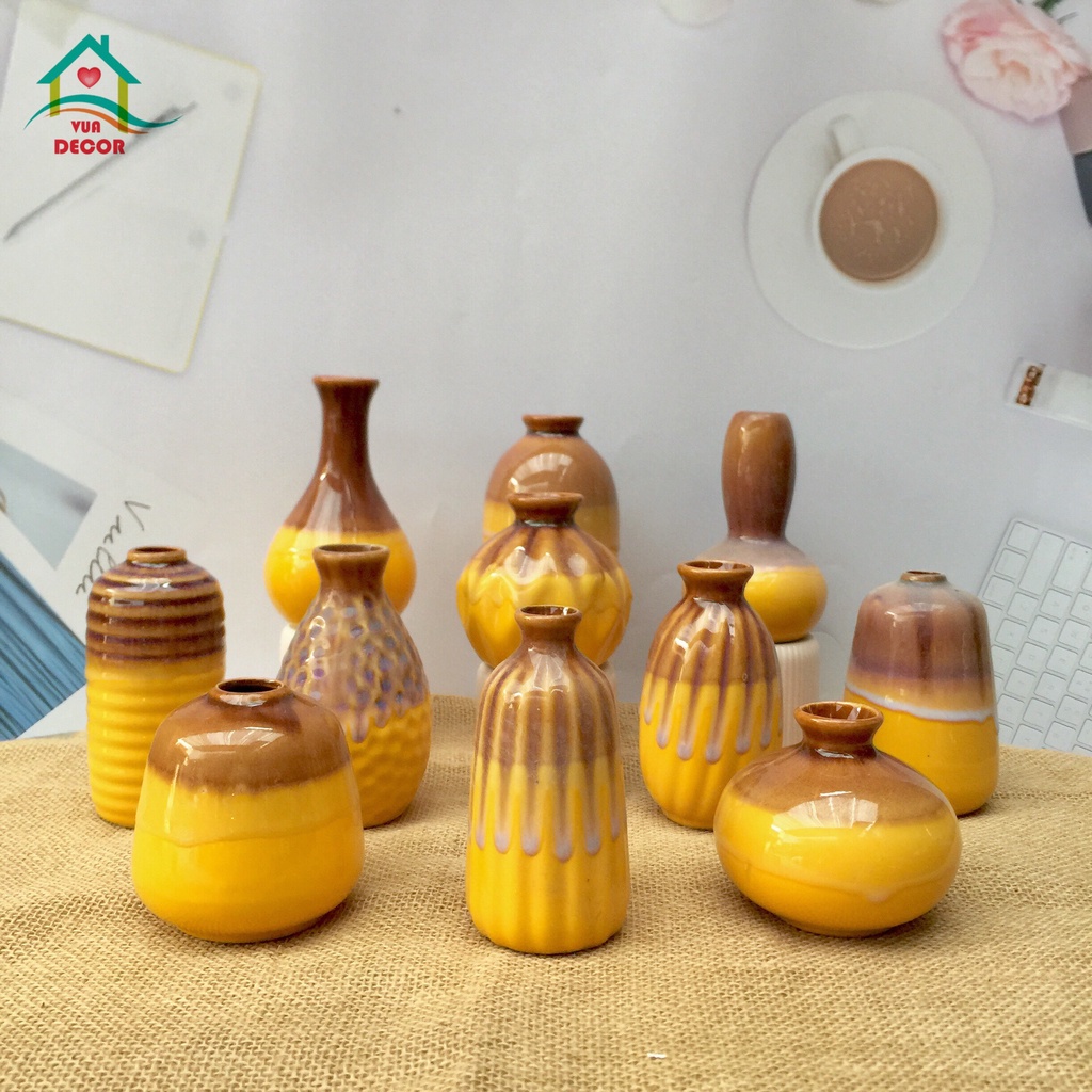 [SET 3 BẤT KÌ] Lọ Hoa mini bình hoa Decor Trang Trí cắm hoa để bàn