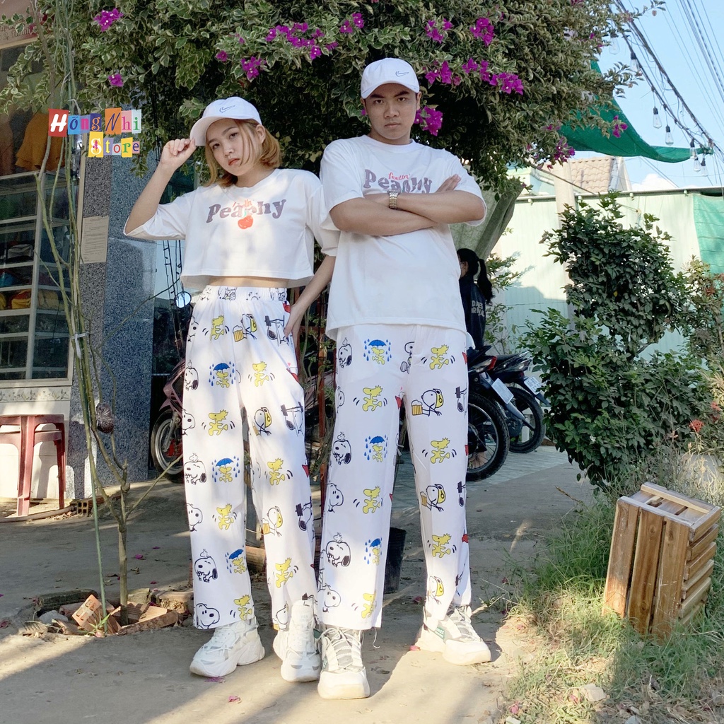 Quần Hoạt Hình Dài Dây Rút Lai Cartoon Pant Oversize Ulzzang Unisex - MM