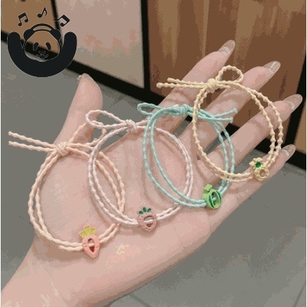 Dây buộc tóc co giãn hình trái cây dễ thương phong cách Hàn Quốc cho nữ