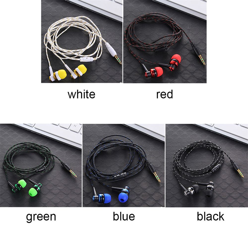 MAYSHOW Universal In-Ear Earphone Bass Stereo 3.5mm Earbuds Portable Wired Earpiece Mobile Phone HiFi Headphone