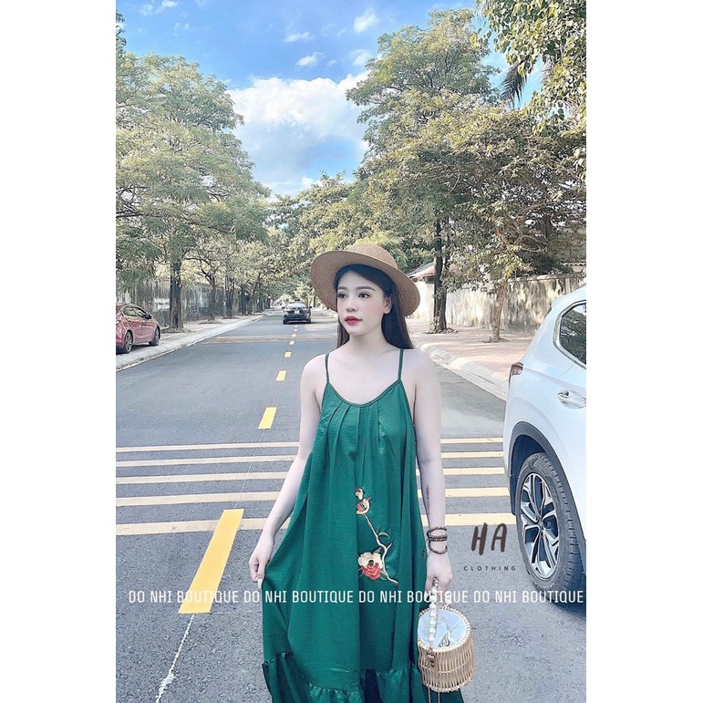 Váy suông hoa thêu 2 dây ( ảnh thật ) | BigBuy360 - bigbuy360.vn