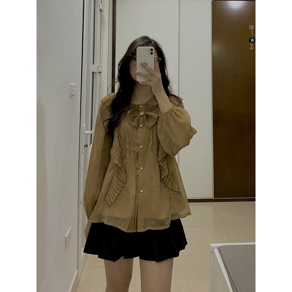Áo sơ mi voan - ảnh thật shop chụp