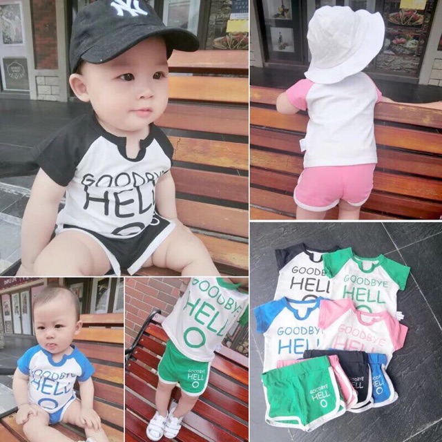 Combo 3bộ cotton cho bé trai bé gái