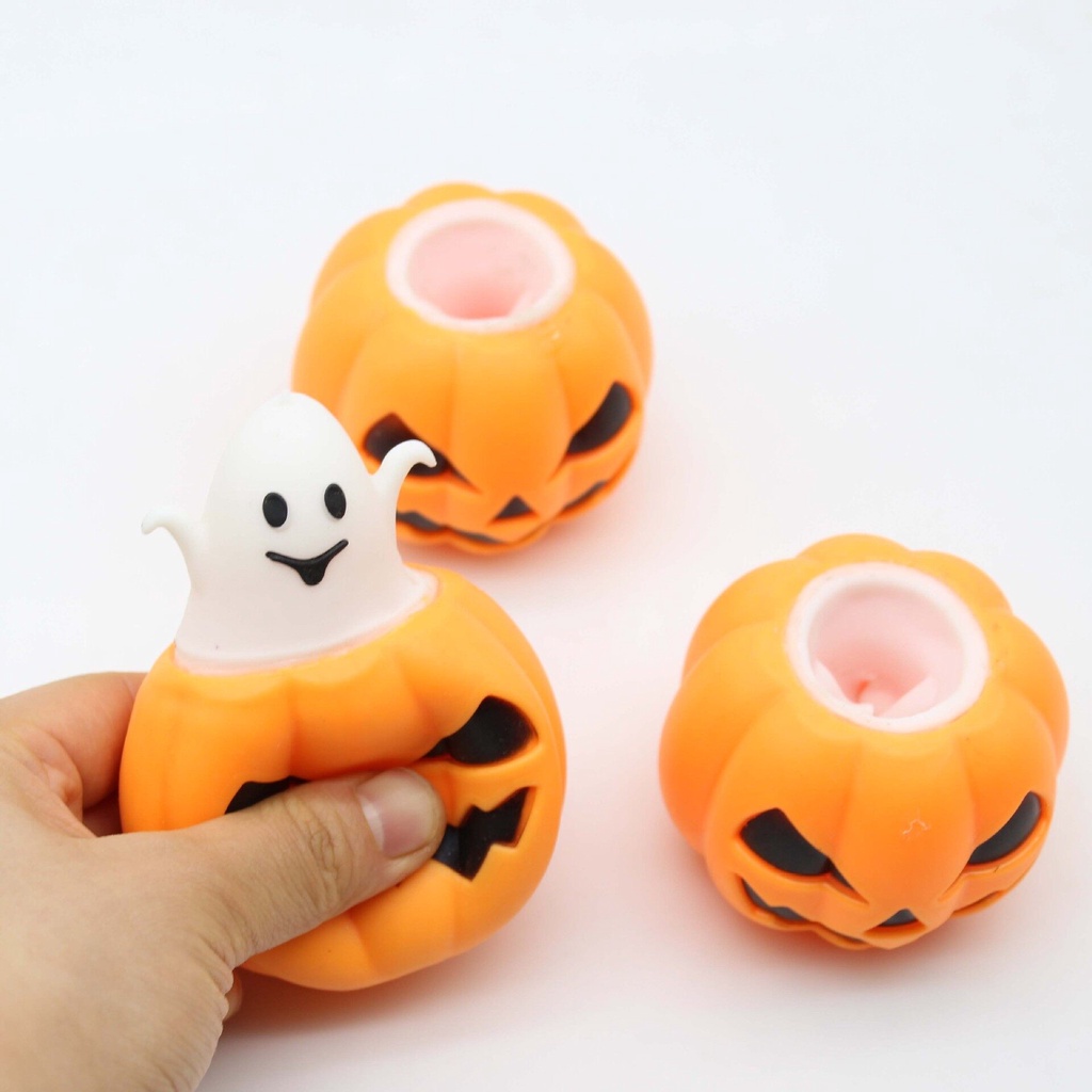 Đồ Chơi Bóp Xả Stress Hình Cốc Bí Ngô Ma Quái Thú Vị