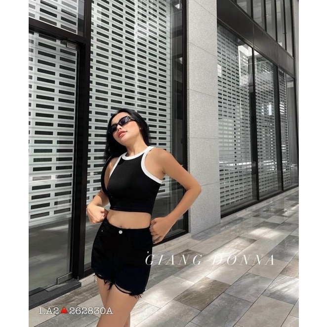 ÁO BA LỖ TĂM VIỀN TRẮNG CO GIÃN CHẤT ĐẸP MS90566