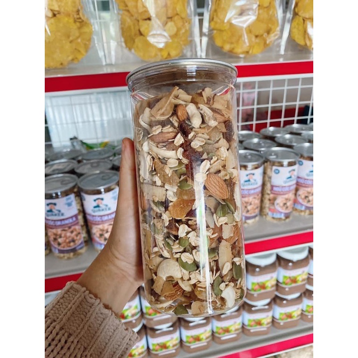 500g Ngũ Cốc Hạt Granola Ăn Kiêng Giảm Cân Nhiều Hạt, Không Đường
