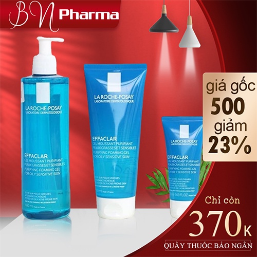Sữa rửa mặt La Roche Posay cho da dầu & da mụn nhạy cảm Effaclar Purifying Foaming Gel