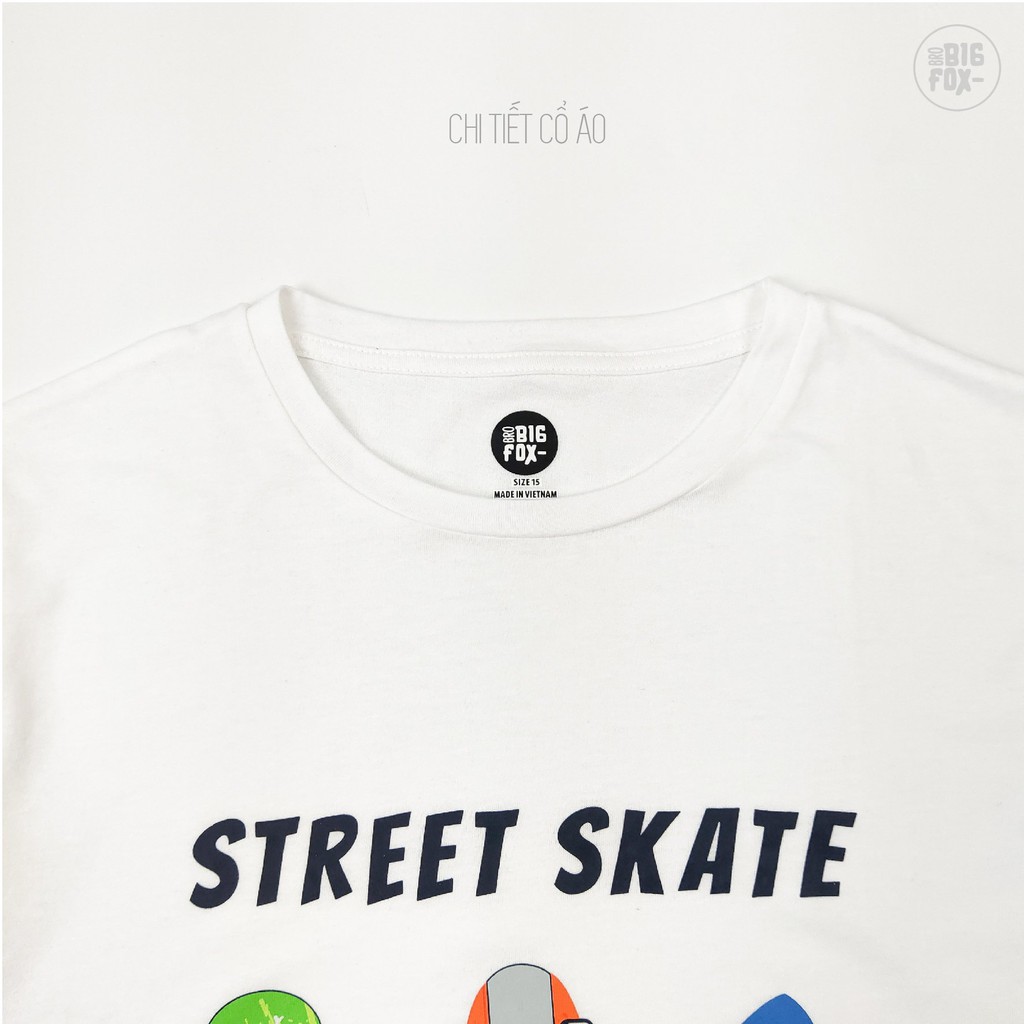 Đồ Bộ Bé Trai Size Đại Bigfox, Bộ Cộc Tay Mùa Hè Chất Cotton In STREET SKATE 12-15