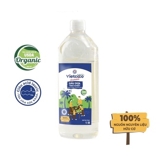 Dầu dừa ép lạnh hữu cơ Vietcoco 1L
