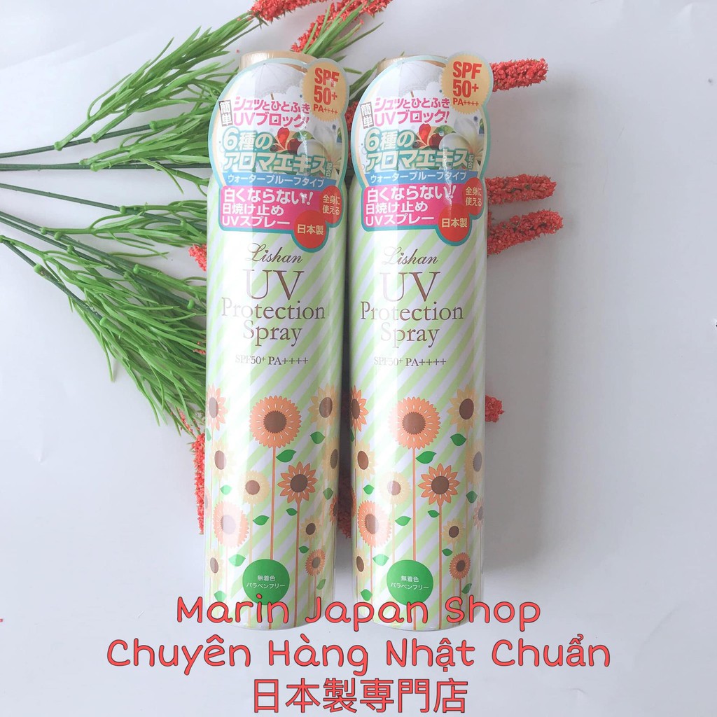 (Sale450k--&gt;&gt; 290k) Xịt Chống Nắng Lishan UV Protection Spray Nhật Bản