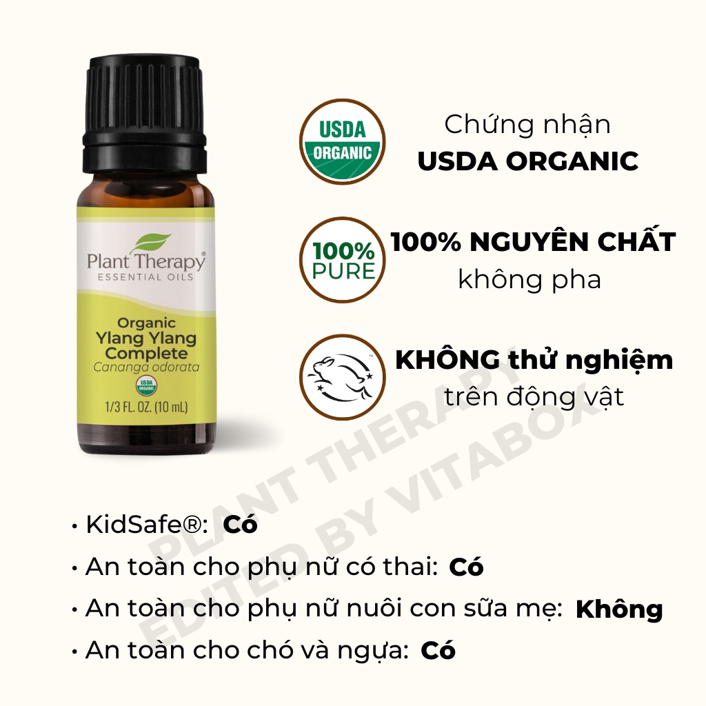 Plant Therapy - Tinh Dầu hữu cơ Ngọc Lan Tây  - Organic Kidsafe essential oil