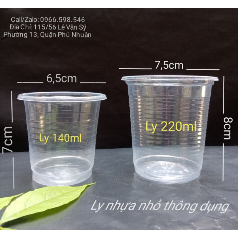 Ly nhựa nhỏ dùng 1 lần 140ml / 220ml | chất liệu PP chịu được nóng lạnh (50ly)