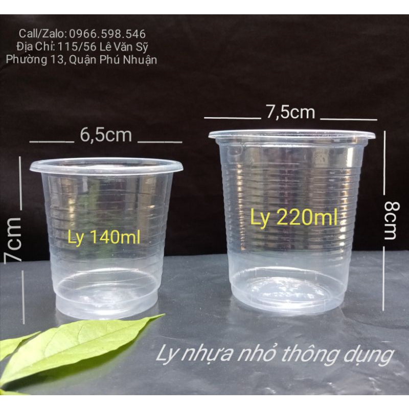 Ly nhựa nhỏ dùng 1 lần 140ml / 220ml | chất liệu PP chịu được nóng lạnh