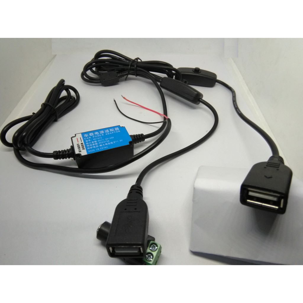 Module hạ áp 11-40V sang 5V (đầu ra 2 cổng USB có công tắc, 3A MAX)(Car power adaptor)