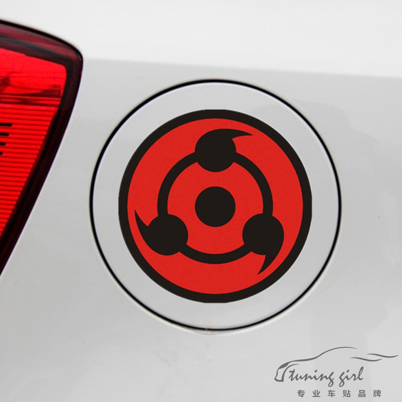 Sticker NARUTO Sharingan Uchiha Sasuke Hatake Kakashi Dán Trang Trí Nắp Bình Xăng Xe Hơi Laptop
