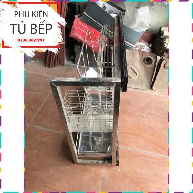 Giá dao thớt inox lắp tủ bếp lắp day 3 tầng nặng cân cao cấp