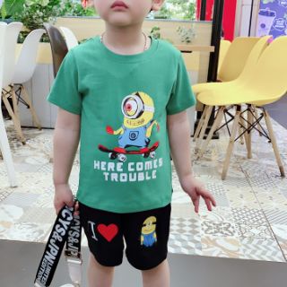 Bộ bé trai cotton sịn sò minion