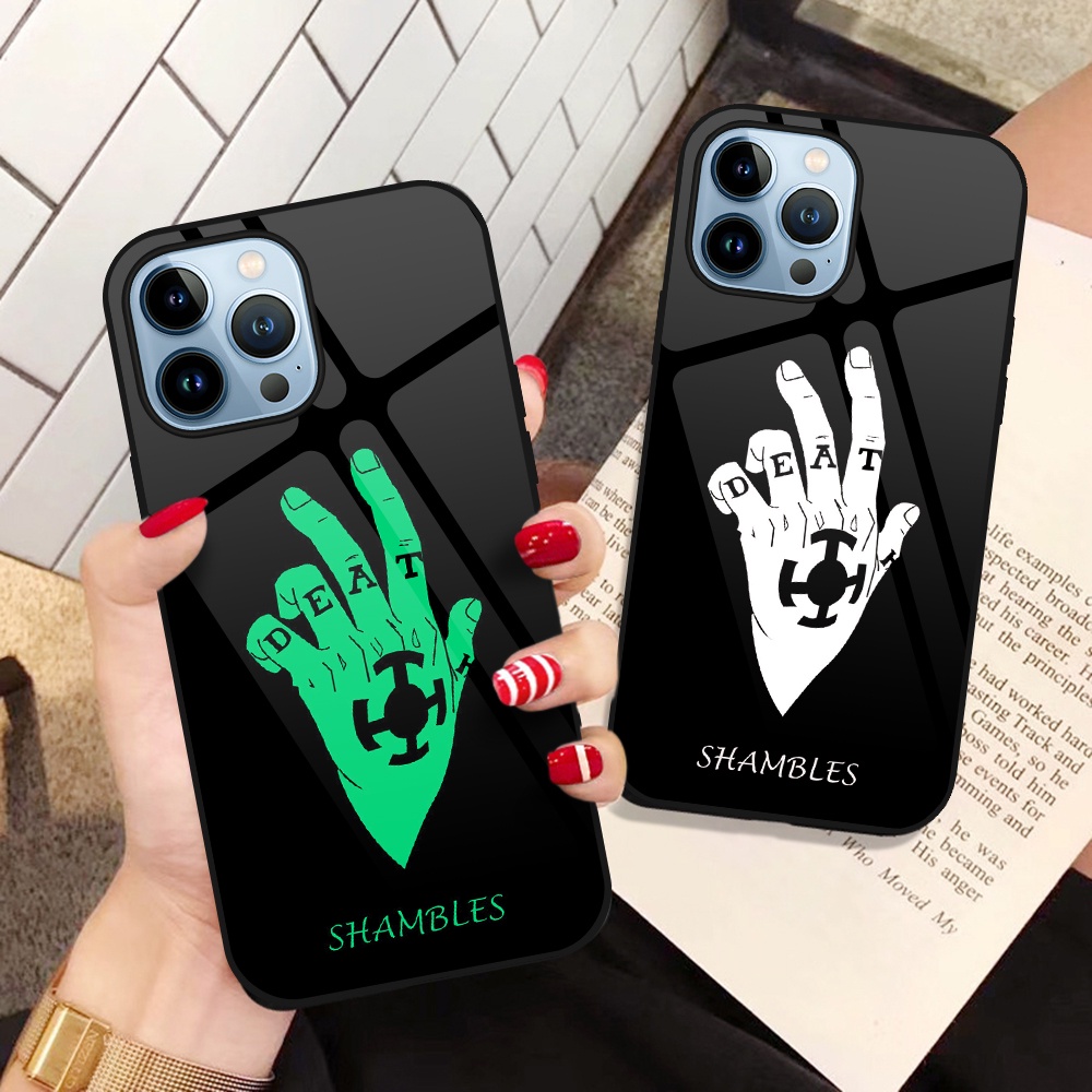 Ốp Điện Thoại Kính Cường Lực In Hình Anime One Piece Dạ Quang Cho iPhone 6 7 8 Plus 11 Pro 12 mini XR X XS Max