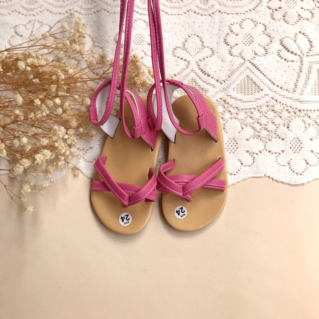 Sandal Chiến Binh Buộc Dây Đi Biển Cho Bé Gái 1-4 tuổi KB100