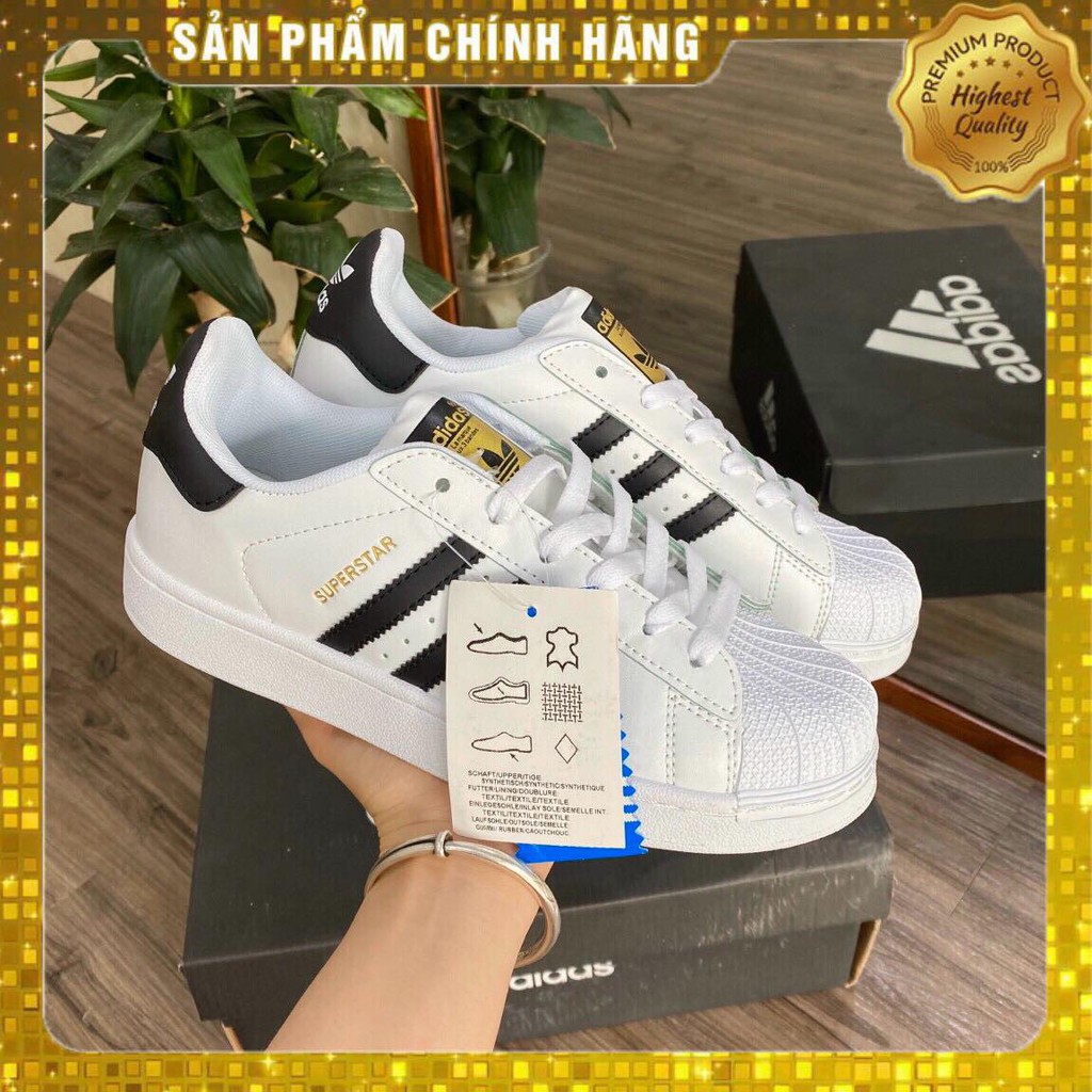 [Hot trend Freeship]Giày Thể Thao Sneaker sò trắng vạch đen | BigBuy360 - bigbuy360.vn