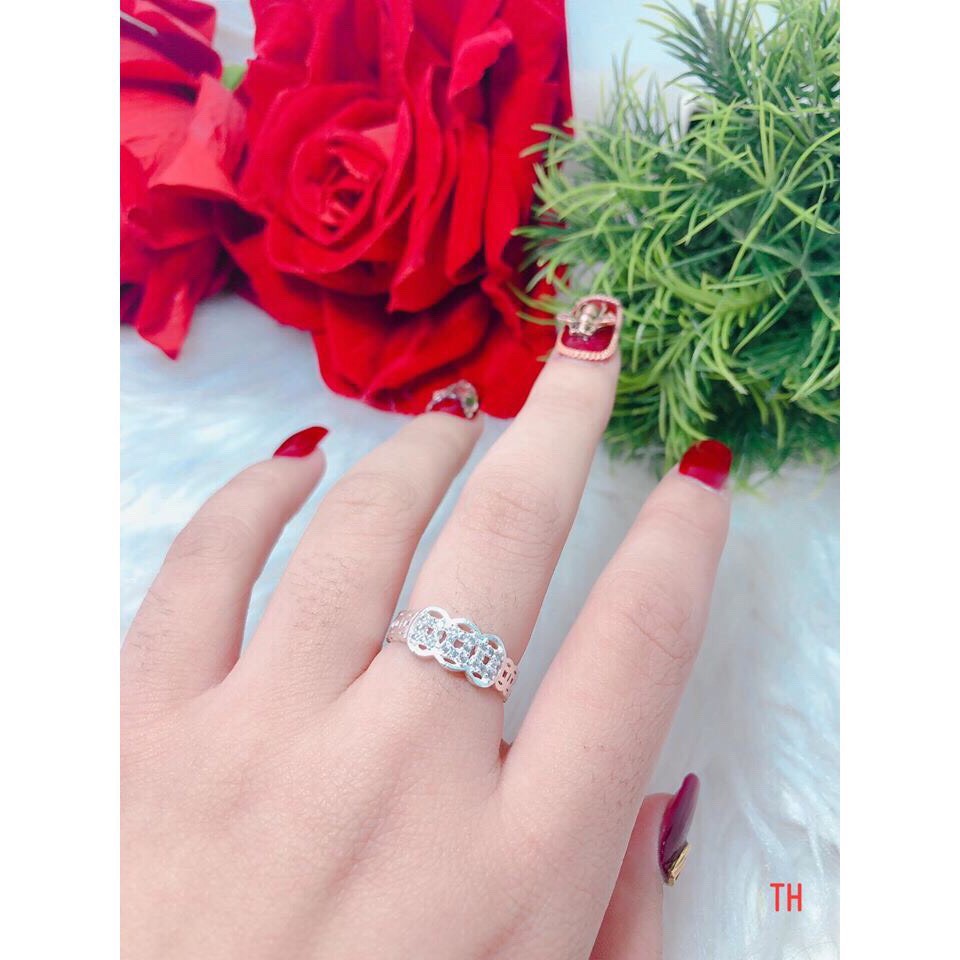 NHẪN KIM TIỀN MẶT GẮN ĐÁ MẪU MỚI