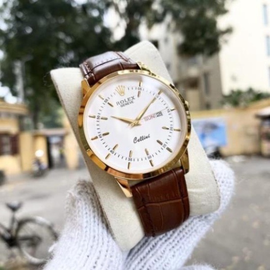 Đồng Hồ Nam RoLex Sapphire R028 Mặt trơn 2 lịch Máy Pin Nhật Chống nước, chống xước Tuyệt đối
