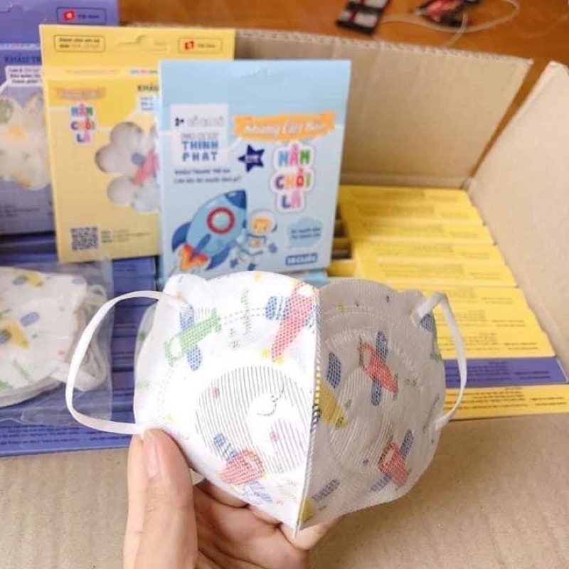 1 hộp 10c khẩu trang gấu Mầm Chồi Lá cho bé yêu